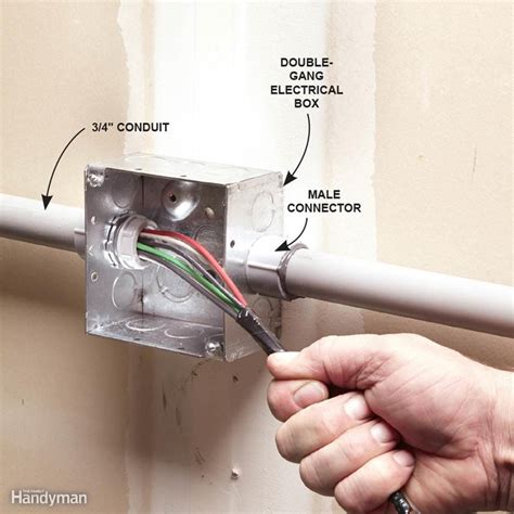 extending electrical box for conduit|how to add conduit to garage.